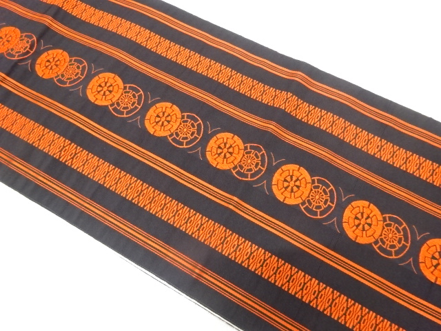 JAPANESE OBI FOR DANCE / WOVEN GENJIGURUMA & STRIPE